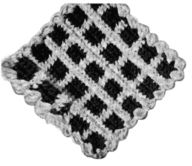 Title: PATTERN #2295 PLAID POTHOLDER VINTAGE CROCHET, Author: Princess of Patterns