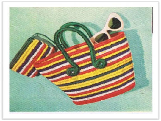 vintage crochet beach bag