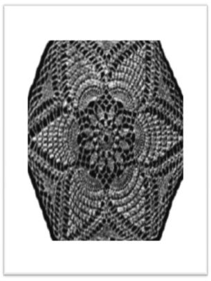 Vintage Crochet Pineapple Frosting Motif Bedspread PATTERN ONLY