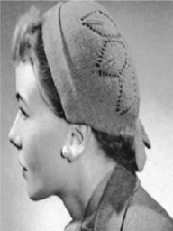 Title: PATTERN #2468 THE LEAF MOTIF CAP VINTAGE KNITTING, Author: Princess of Patterns