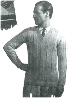 #0807 CORDED SWEATER VINTAGE KNITTING PATTERN