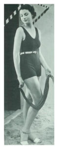 Title: PATTERN #1420 RIBBED BATHING SUIT WITH SEPARATE SKIRT VINTAGE KNITTING, Author: Princess of Patterns