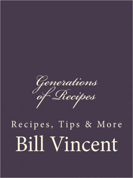 GENERATIONS of RECIPES