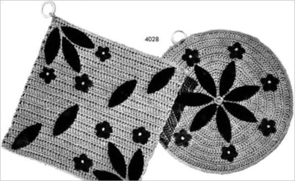 Crochet Patterns for Pot Holders ~ 6 Vintage Patterns to Crochet