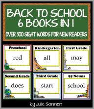 Title: Back to School - 6 Books in 1: Over 300 Sight Word Flashcards for New Readers, Author: Julie Sonnen