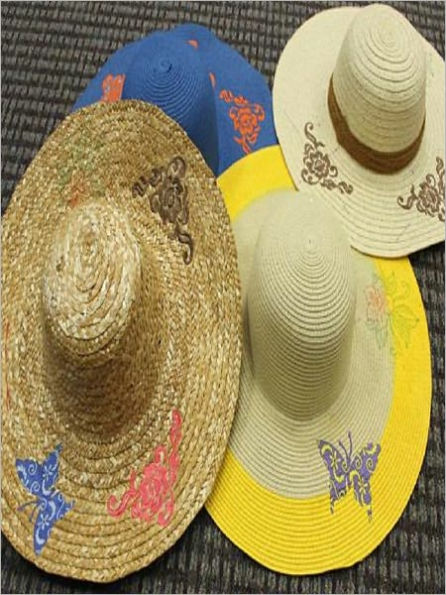 How to put Embroidery on Straw / Synthetic Straw Hats by Embroidery ...