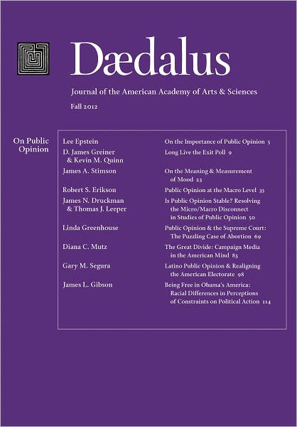 Daedalus 141:4 (Fall 2012) - On Public Opinion by Lee Epstein, D. James  Greiner, James A. Stimson, Robert S. Erikson | eBook | Barnes & Noble®