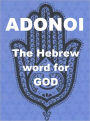 Adonoi - The Hebrew Word for God