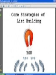 Title: Core Strategies Of List Building, Author: Alan Smith