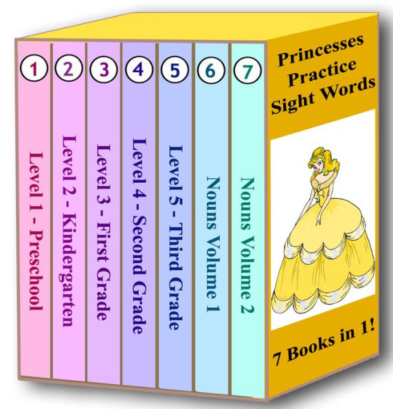 Princesses Practice Sight Words - 7 Books in 1!