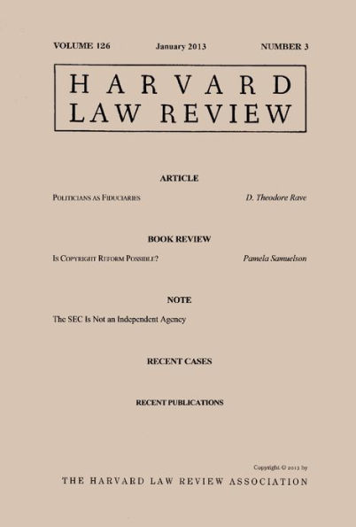 Harvard Law Review: Volume 126, Number 3 - January 2013