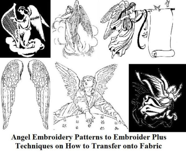 Angel Embroidery Patterns to Embroider Plus Techniques on How to Transfer onto Fabric