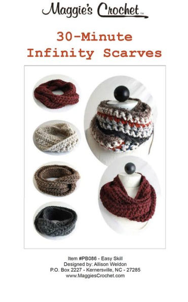 PB086 30-Minute Infinity Scarves Crochet Patterns