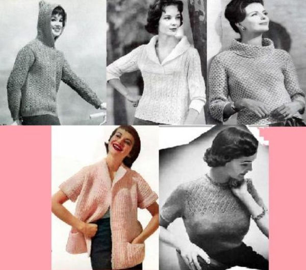 Vintage Stylish Knitting Patterns for Women’s Sweaters