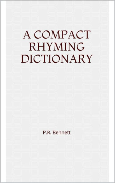 A compact rhyming dictionary
