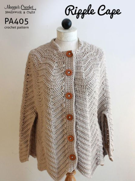 Crochet Pattern Ripple Cape PA405-R
