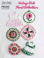 PB096-R Vintage Pink & Floral Potholders Crochet Pattern