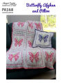 Crochet Pattern Butterfly Afghan and Pillow PA368-R