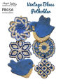 PB056-R Vintage Blues Potholders (rev2) Crochet Pattern