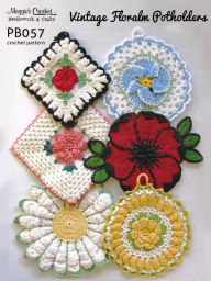 Title: PB057-R Vintage Floral Potholders Crochet Pattern, Author: Maggie Weldon