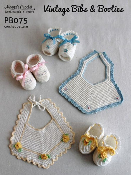 PB075-R Vintage Bibs & Booties Crochet Pattern