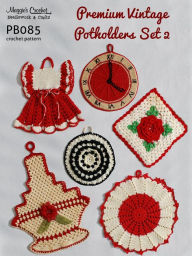 Title: PB085-R Premium Vintage Potholders Set 2 Crochet Pattern, Author: Maggie Weldon