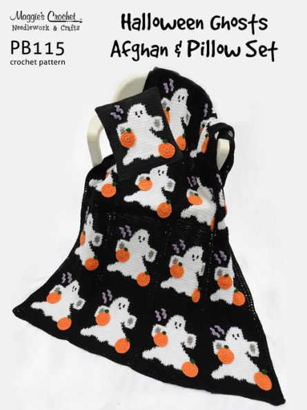 PB115-R Halloween Ghosts Afghan Crochet Pattern