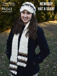 Title: Crochet Pattern Newsboy Hat and Scarf PA343-R, Author: Maggie Weldon