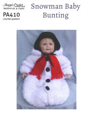 Title: PA410-R Snowman Bunting Crochet Pattern, Author: MAggie Weldon