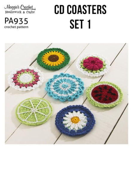 PA935-R Everyday CD Coasters Set 1 Crochet Pattern