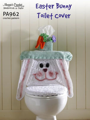 Pa962 R Easter Bunny Toilet Cover Crochet Patternnook Book - 