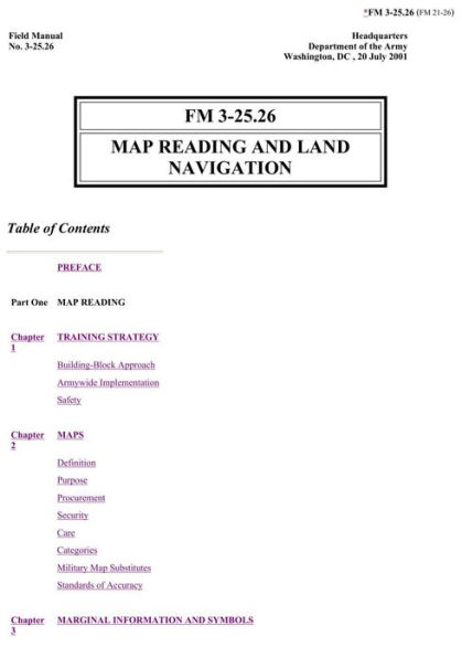 Map Reading and Land Navigation FM 3-25.26