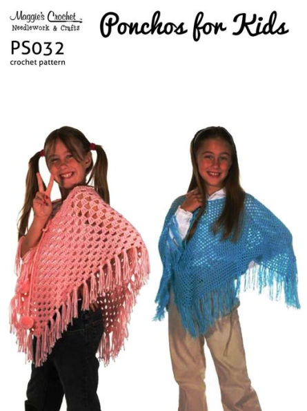 Crochet Pattern Ponchos For Kids PS032-R