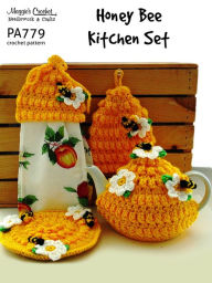 Title: PA779-R Honey Bee Kitchen Set Crochet Pattern, Author: Maggie Weldon