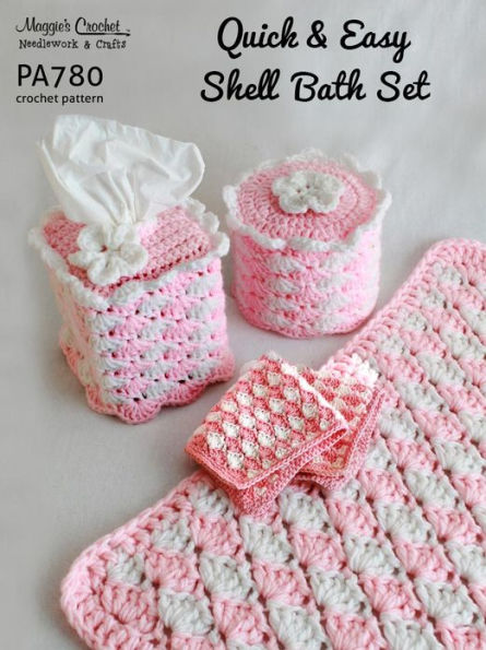 PA780-R Shell Bathroom Set Crochet Pattern