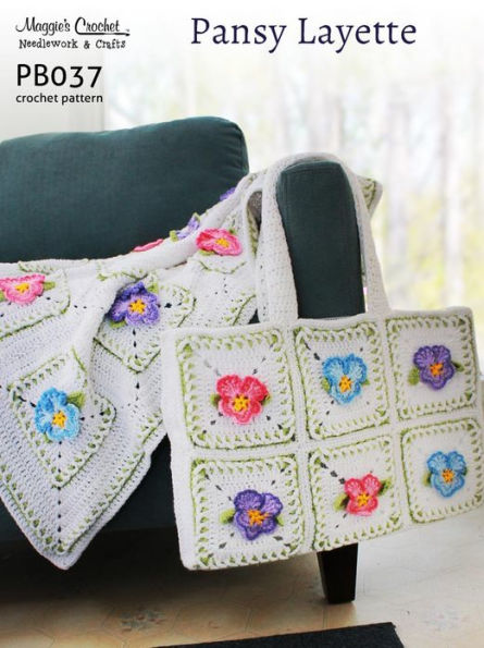 PB037-R Pansy Layette Crochet Pattern