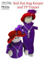 Crochet Pattern Red Hat TP Topper & Bag Keeper PA394-R