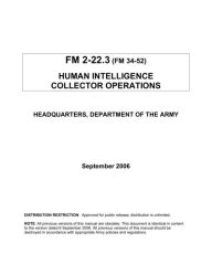 Title: Human Intelligence Collector Operations FM 2-22.3, Author: Department of the Army