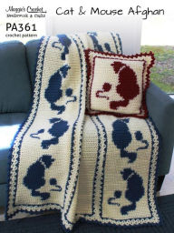 Title: Crochet Pattern Cat and Mouse Afghan and Pillow PA361-R, Author: Maggie Weldon