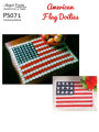 Crochet Pattern American Flag Doilies PS071-R
