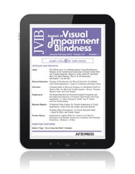 Title: Journal of Visual Impairment & Blindness (JVIB) March - April 2013, Vol. 107., No. 2, Author: Various