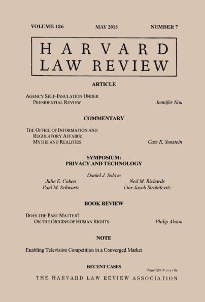 Harvard Law Review: Volume 126, Number 7 - May 2013