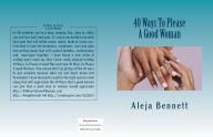 Title: 40 Ways To Please A Good Woman, Author: Aleja Bennett