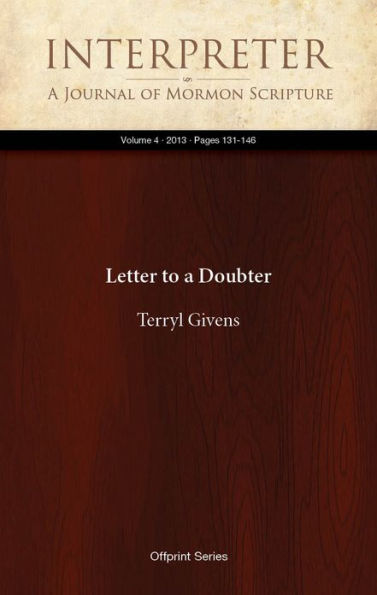 Letter to a Doubter