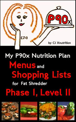 my p90x nutrition plan menus and shopping lists for fat shredder p90x nutrition plan
