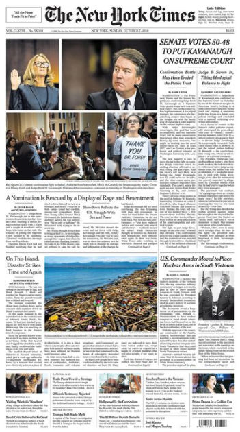 New York Times - 10/07/18 by The New York Times Company | 2940042107771 ...