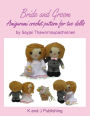 Bride and Groom, Amigurumi crochet pattern for two dolls
