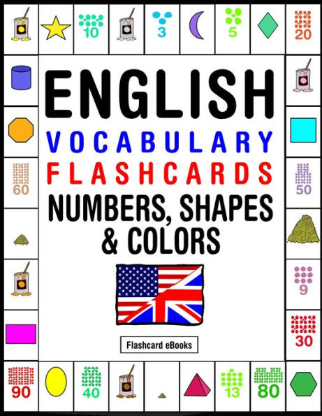 English Vocabulary Flashcards: Numbers, Shapes & Colors