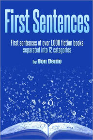 Title: First Sentences, Author: Don Denio