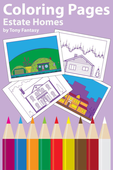 Coloring Pages - Estate Homes